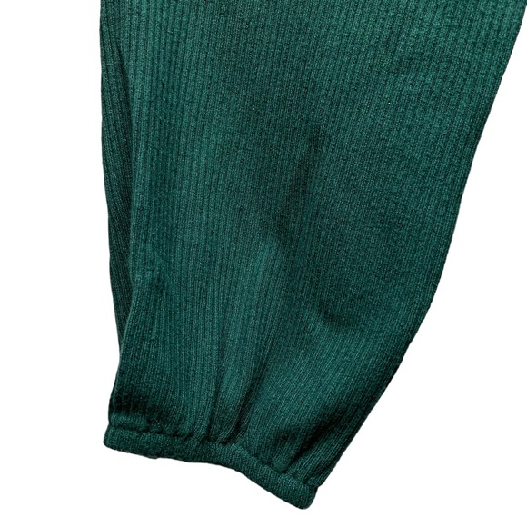 Melloday ribbed sweater knit dress, mock neck, puff, green, size XL - Picture 5 of 6